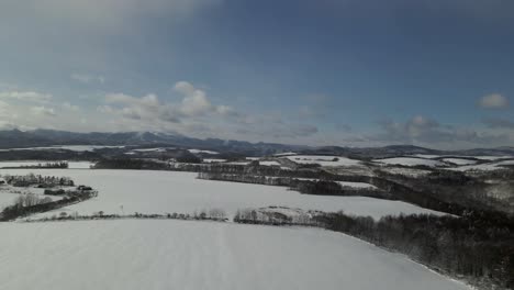 Hermoso-Paisaje-Natural-Cubierto-De-Nieve-En-Japón-Con-Montañas
