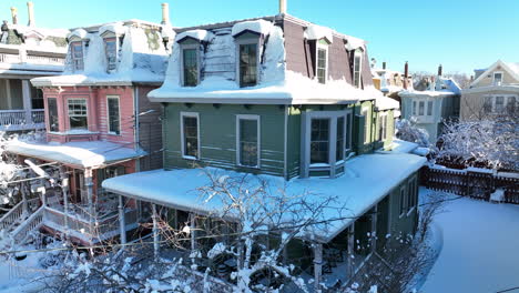 Colorful-homes-covered-in-fresh-winter-snow