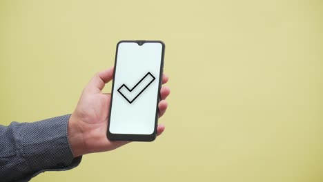 a-hand-shows-approved-check-mark-on-a-smartphone