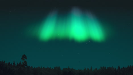 Lovely-northern-lights-dancing-over-boreal-forest