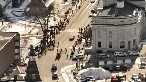 Kingston-Ontario-Police-Block-Freedom-Protests-with-Counter-Protesters