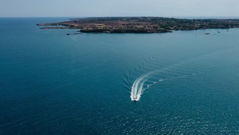 Boat-Cruising-in-The-Mediterranean-Sea-of-Sicily