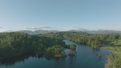 Tarn-Hows,-Lake-District-National-Park,-Summer-2022,-Aerial-Drone-Prores-422-Clip-8