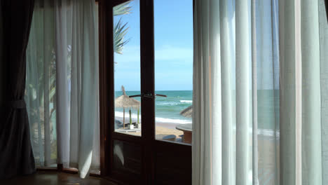 curtain-and-window-with-sea-beach-outside-view