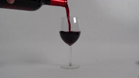 Pouring-a-Red-Wine-in-a-white-backdrop