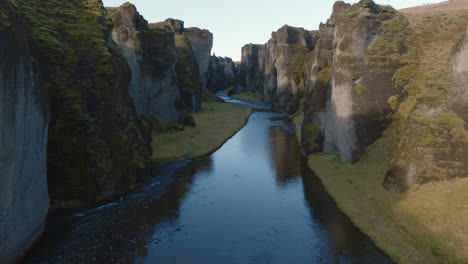 Gliding-through-Fjadrargljufur-canyon-in-Iceland