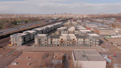 Aerial-view-of-apartment-building-in-Denver-Colorado