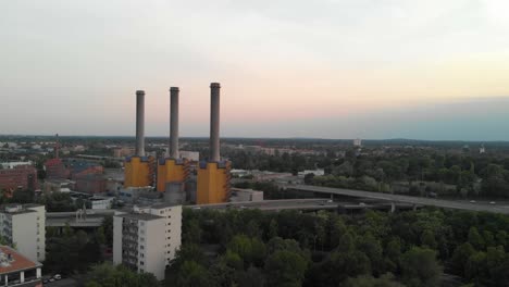 Vista-Aérea-De-La-Planta-De-Energie-En-Wilmersdorf-Berlín
