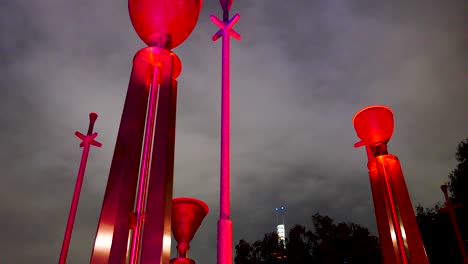 Federation-Bells-Timelapse,-Melbourne-Public-Art-Music-bell-in-Melbourne-city