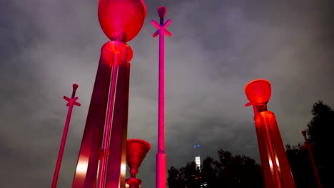 Federation-Bells-Timelapse,-Melbourne-Public-Art-Music-bell-in-Melbourne-city
