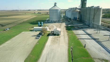 Grain-Elevator-Fall-afternoon-with-semi-trucks-coming-and-going