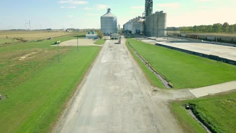Grain-Elevator-Fall-afternoon-with-semi-trucks-coming-and-going