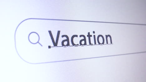 Browser-bar-with-typed-Vacation-keyword-on-the-computer-screen,-SEO-Concept