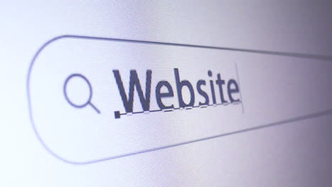 Browser-bar-with-typed-Website-keyword-on-the-computer-screen,-SEO-Concept