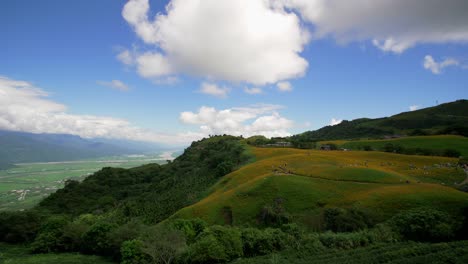 Montaña-De-Flores,-Colinas,-Vacaciones,-Liushidan-Taiwán