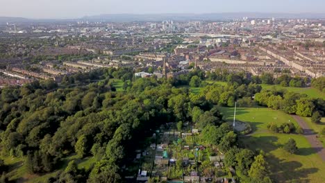 Fly-over-Glasgow-Queens-Park-allotments