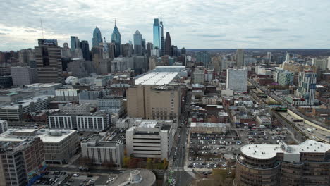 Luftbild,-Philadelphia-Stadtbild-Skyline,-Pennsylvania-Usa