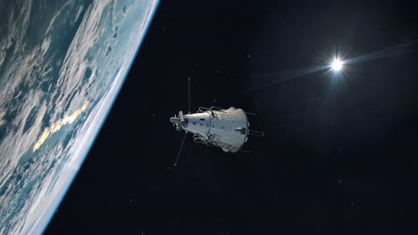 Satélite-Sputnik-3-Saliendo-De-La-órbita-Terrestre