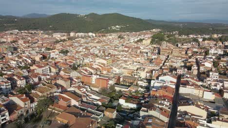 Aerial-View-Of-Small-Town-Spain-In-The-Maresme-A-Pesar-De-Mar-Santa-Susana