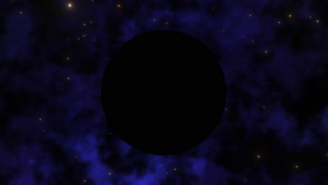 Slow-zoom-into-supermassive-black-hole-in-dark-blue-nebula