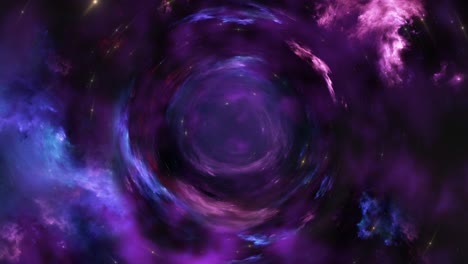 Vórtice-De-Sueño-De-Tiempo-Espacial-Giratorio-En-Nubes-Nebulosas-De-Color-Púrpura-Oscuro