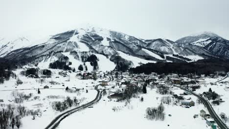 Luftbild-Von-Schnee-In-Hakuba