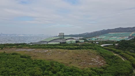 T-Park,-Sludge-Waste-to-Energy-Power-Generator,-Incineration-Facility,-in-Hong-Kong
