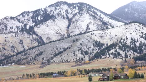 Bozeman-Montana-Mountain-With-Snow-During-Winter-2022-4K-60FPS