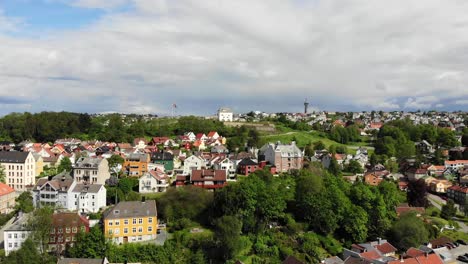 Antenne:-Festung-Kristiansten-In-Trondheim,-Norwegen