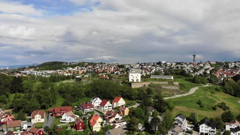 Aerial:-Kristiansten-fortress-in-Trondheim
