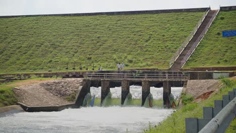Water-flowing-from-a-Dam-at-Harsi-Dam-or-Reservoir-in-Gwalior