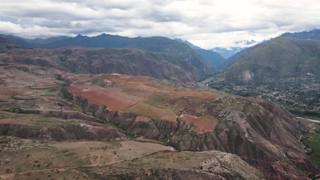 A-drone-walkthrough-in-the-valley-of-Cuzco-in-Peru
