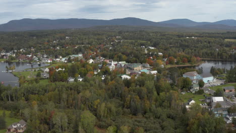 Drone-shot-of-Rangeley-Maine-downtown-with-the-Rangeley-boat-launch-and-Haley-Pond-in-the-background