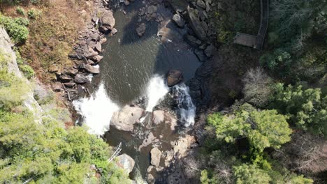 Blackwater-Falls-Wv-Drone-De-Arriba-Hacia-Abajo
