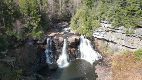 Blackwater-Falls-WV-Drone-Fly-To-Side