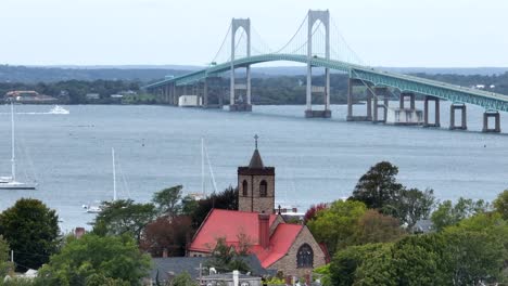 Chairborne-Pell-Newport-Bridge-connects-downtown-Newport-and-Aquidneck-Island-with-Jamestown-Rhode-Island