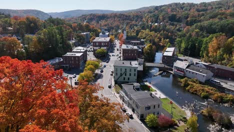 new-england-fall-color-aerial-springfield-vermont