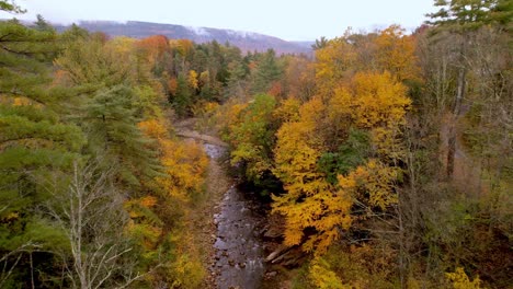 New-England-River-Mit-Herbstfarben-Antenne-In-Der-Nähe-Von-East-Arlington-Vermont