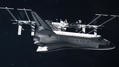 Space-Shuttle-Approaching-the-International-Space-Station-for-Docking