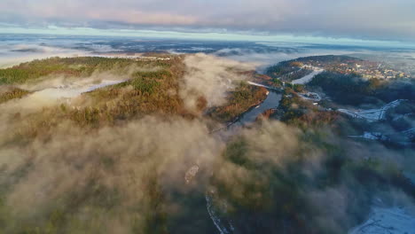 Scenic-aerial-view-over-Gauja-river-in-wilderness
