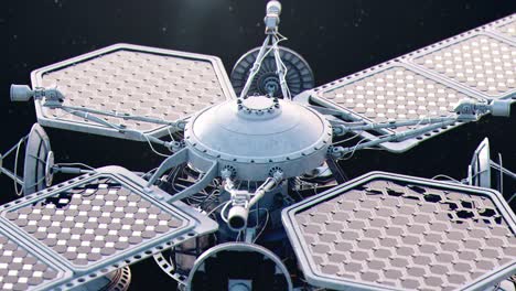 Acercar-Al-Satélite-De-Observación-Futurista-En-El-Espacio-Ultraterrestre