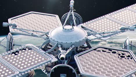 Acercar-Al-Satélite-De-Observación-Futurista-En-órbita-Terrestre