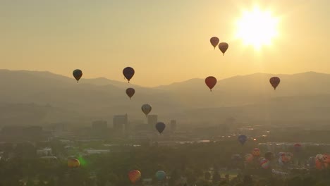 Silhouette-shot-of-hot-air-balloons-during-the-Spirit-of-Boise-festival