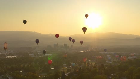 Hot-air-balloons-floating-through-the-sunset