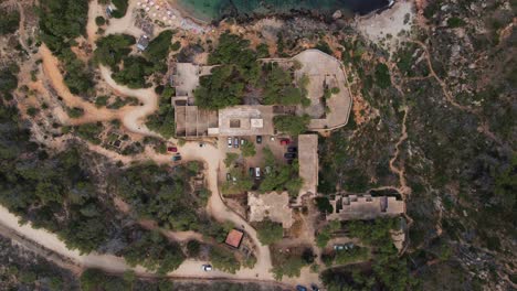 Aerial-head-shot-of-Cala-D'en-Serra