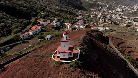 Fantastic-aerial-shot-in-orbit-and-at-high-speed-over-the-hermitage-of-La-Caridad-and-where-the-ocean-can-be-seen