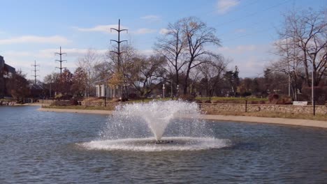 Water-fountain-running-in-a-park