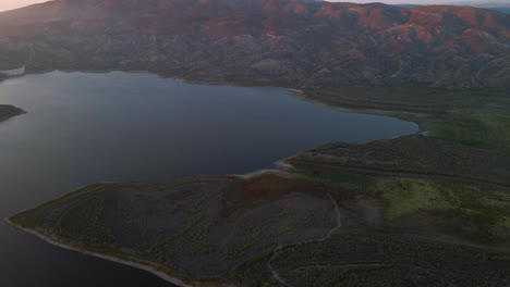 vail-lake-overhead-view-at-sunset