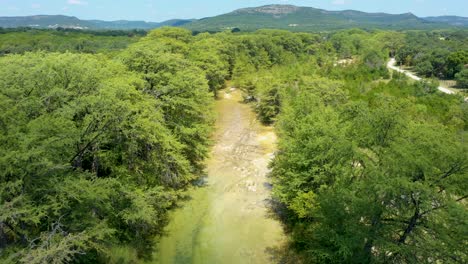 Aerial-video-of-the-Sabinal-River-in-Texas