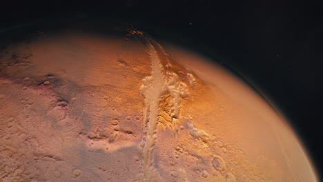 Establishing-Shot-of-Mars,-The-Red-Planet